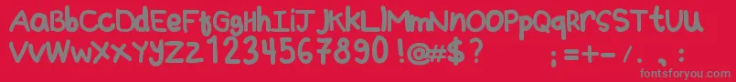 BeriberusweetieNormal Font – Gray Fonts on Red Background