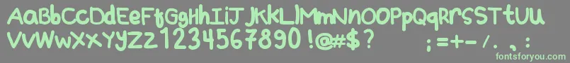 BeriberusweetieNormal Font – Green Fonts on Gray Background