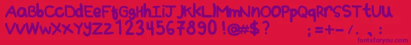 BeriberusweetieNormal-Schriftart – Violette Schriften auf rotem Hintergrund
