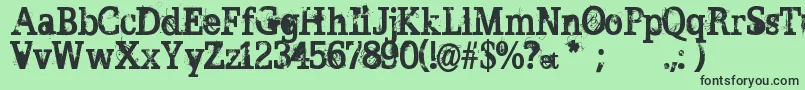 BrokenGhost Font – Black Fonts on Green Background