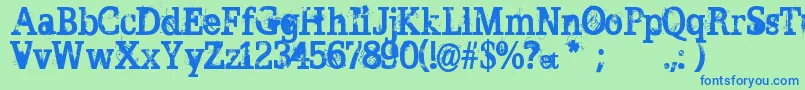 BrokenGhost Font – Blue Fonts on Green Background