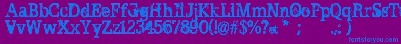 BrokenGhost Font – Blue Fonts on Purple Background