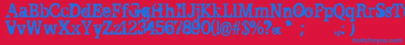 BrokenGhost Font – Blue Fonts on Red Background