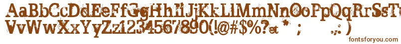 BrokenGhost Font – Brown Fonts on White Background