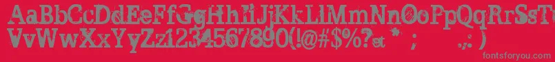 BrokenGhost Font – Gray Fonts on Red Background