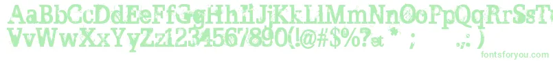 BrokenGhost Font – Green Fonts on White Background