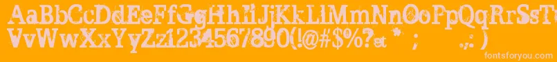 BrokenGhost Font – Pink Fonts on Orange Background