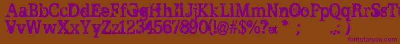 BrokenGhost Font – Purple Fonts on Brown Background