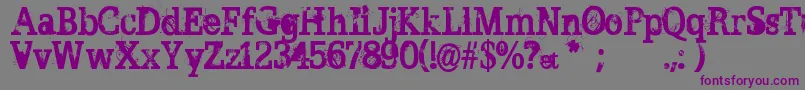 BrokenGhost Font – Purple Fonts on Gray Background