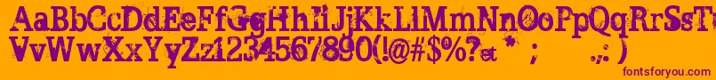 BrokenGhost Font – Purple Fonts on Orange Background