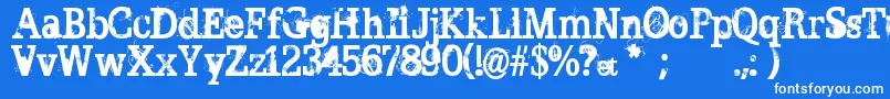 BrokenGhost Font – White Fonts on Blue Background