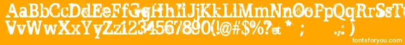 BrokenGhost Font – White Fonts on Orange Background