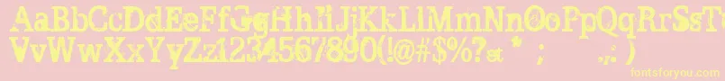 BrokenGhost Font – Yellow Fonts on Pink Background