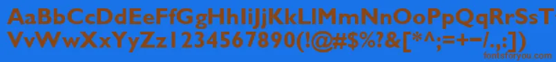 GalsBold Font – Brown Fonts on Blue Background