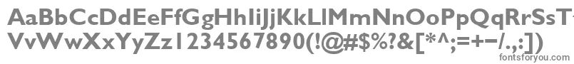 フォントGalsBold – 白い背景に灰色の文字