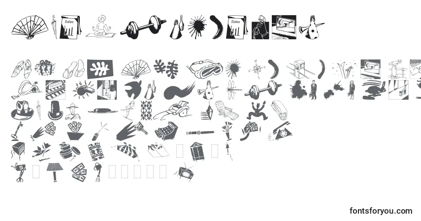 Czcionka Customdesign – alfabet, cyfry, specjalne znaki