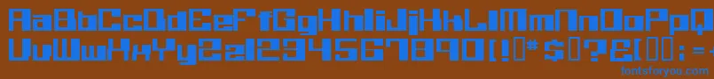 Шрифт BelieverEng – синие шрифты на коричневом фоне