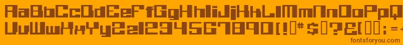 Шрифт BelieverEng – коричневые шрифты на оранжевом фоне