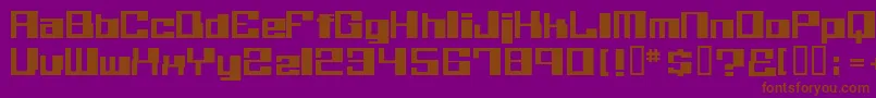 Шрифт BelieverEng – коричневые шрифты на фиолетовом фоне