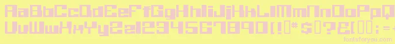 BelieverEng-fontti – vaaleanpunaiset fontit keltaisella taustalla
