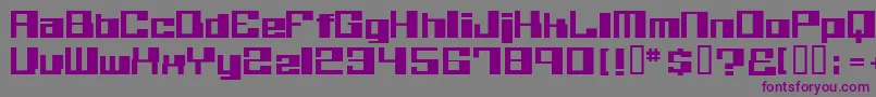 Шрифт BelieverEng – фиолетовые шрифты на сером фоне