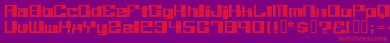 フォントBelieverEng – 紫の背景に赤い文字