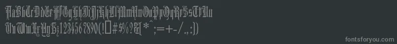 フォントDuerg – 黒い背景に灰色の文字