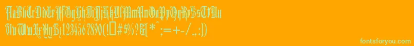 Подробнее о шрифте Duerg Шрифт Duerg – зелёные шрифты на оранжевом фоне