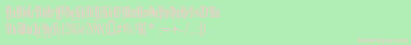 Шрифт Duerg – розовые шрифты на зелёном фоне
