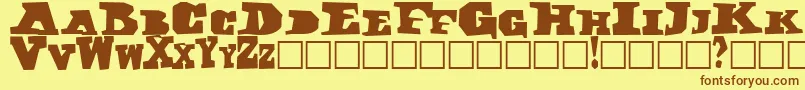 Darkblack Font – Brown Fonts on Yellow Background