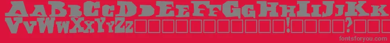 Darkblack Font – Gray Fonts on Red Background