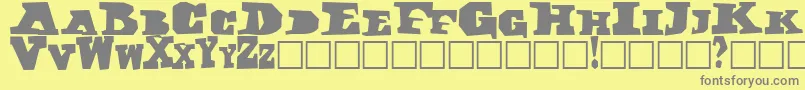 Darkblack Font – Gray Fonts on Yellow Background