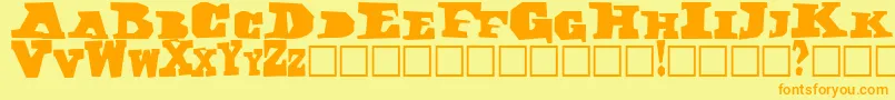 Darkblack Font – Orange Fonts on Yellow Background