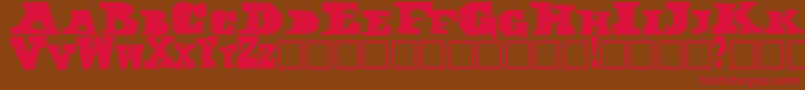 Darkblack Font – Red Fonts on Brown Background