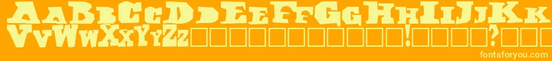 Darkblack Font – Yellow Fonts on Orange Background