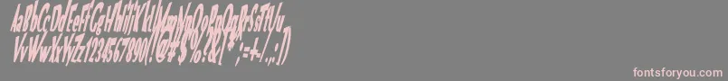 フォントVtcOptikaBoldItalic – 灰色の背景にピンクのフォント