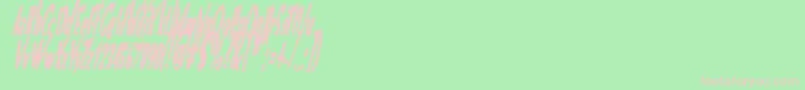 フォントVtcOptikaBoldItalic – 緑の背景にピンクのフォント