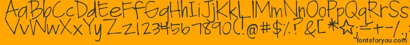 DjbFanGirl Font – Black Fonts on Orange Background