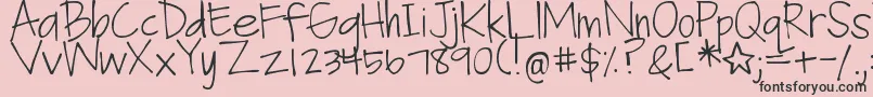 DjbFanGirl Font – Black Fonts on Pink Background
