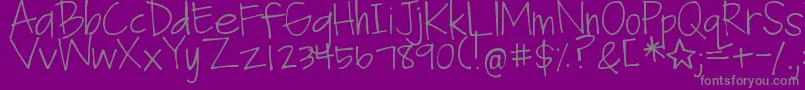 DjbFanGirl Font – Gray Fonts on Purple Background