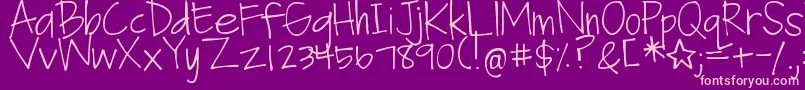 DjbFanGirl Font – Pink Fonts on Purple Background