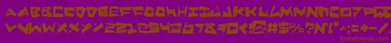 Quakesm Font – Brown Fonts on Purple Background