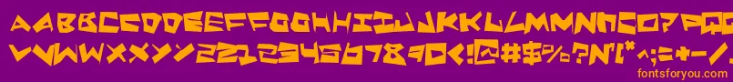 Quakesm Font – Orange Fonts on Purple Background