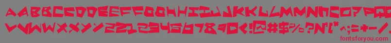 Quakesm Font – Red Fonts on Gray Background