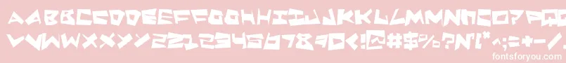 Quakesm Font – White Fonts on Pink Background