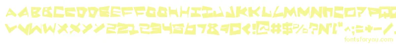 Quakesm Font – Yellow Fonts on White Background