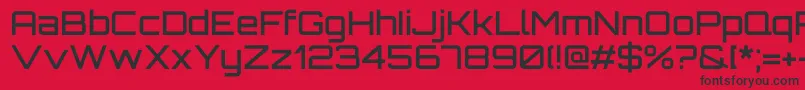 フォントOrbitronMedium – 赤い背景に黒い文字