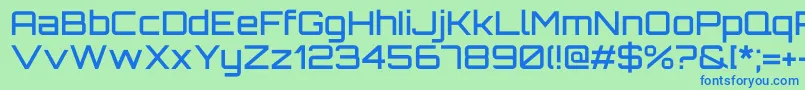 フォントOrbitronMedium – 青い文字は緑の背景です。