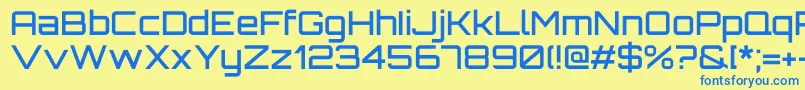 Шрифт OrbitronMedium – синие шрифты на жёлтом фоне