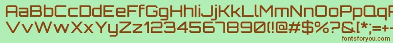 Czcionka OrbitronMedium – brązowe czcionki na zielonym tle